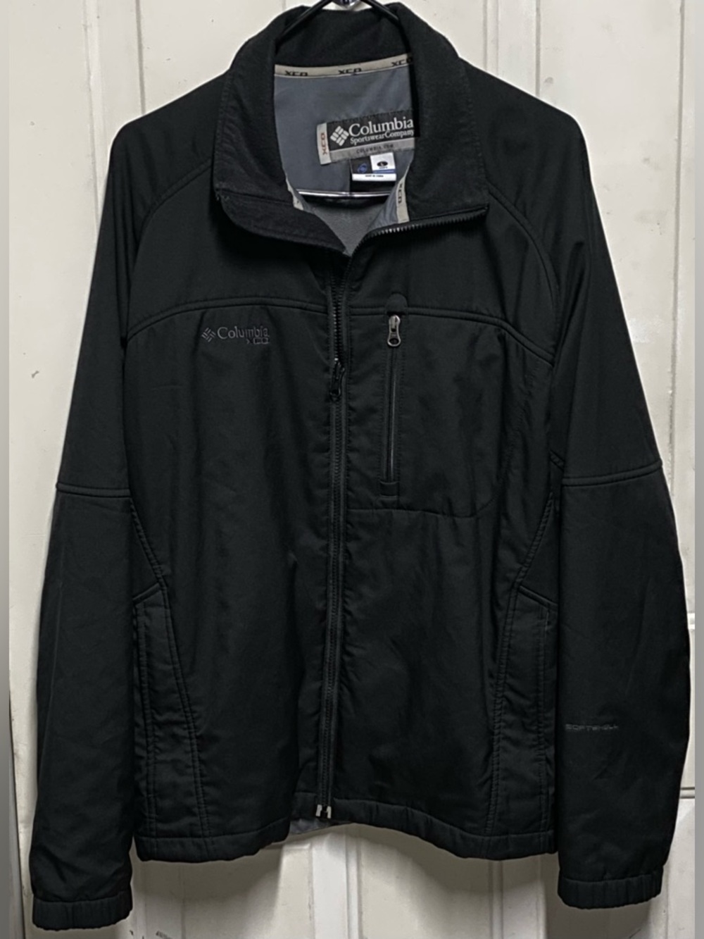 Columbia Jacket Men’s L Black Softshell Interchange Outdoor Coat